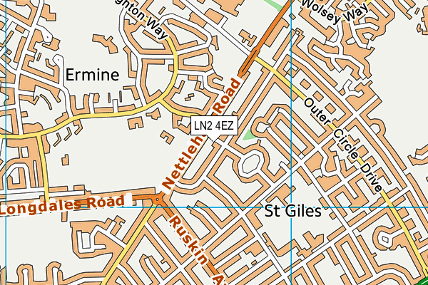 LN2 4EZ map - OS VectorMap District (Ordnance Survey) LN2 4EZ map - OS VectorMap District (Ordnance Survey)