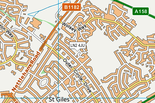 LN2 4JU map - OS VectorMap District (Ordnance Survey) LN2 4JU map - OS VectorMap District (Ordnance Survey)