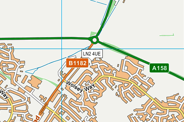 LN2 4UE map - OS VectorMap District (Ordnance Survey) LN2 4UE map - OS VectorMap District (Ordnance Survey)