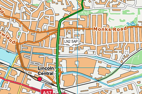 LN2 5AP map - OS VectorMap District (Ordnance Survey)