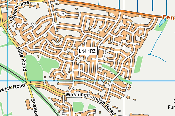 LN4 1RZ map - OS VectorMap District (Ordnance Survey) LN4 1RZ map - OS VectorMap District (Ordnance Survey)