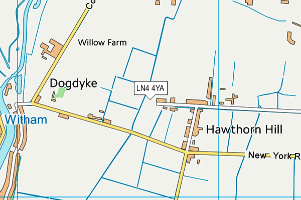 LN4 4YA map - OS VectorMap District (Ordnance Survey) LN4 4YA map - OS VectorMap District (Ordnance Survey)