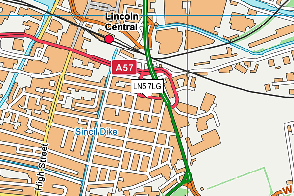 LN5 7LG map - OS VectorMap District (Ordnance Survey) LN5 7LG map - OS VectorMap District (Ordnance Survey)