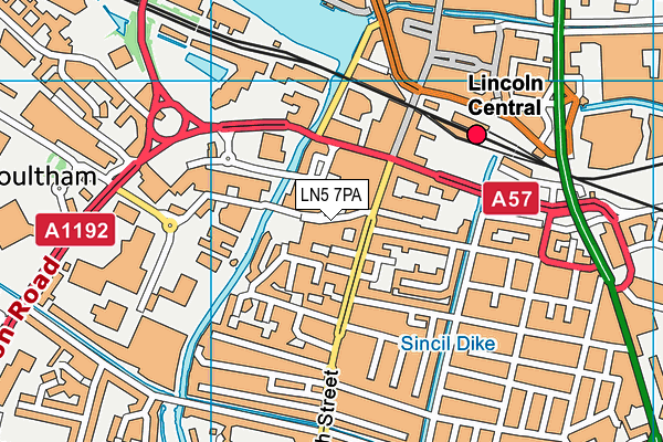 LN5 7PA map - OS VectorMap District (Ordnance Survey) LN5 7PA map - OS VectorMap District (Ordnance Survey)