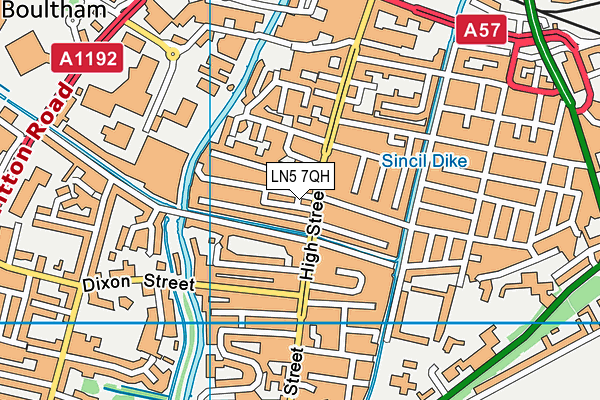 LN5 7QH map - OS VectorMap District (Ordnance Survey) LN5 7QH map - OS VectorMap District (Ordnance Survey)