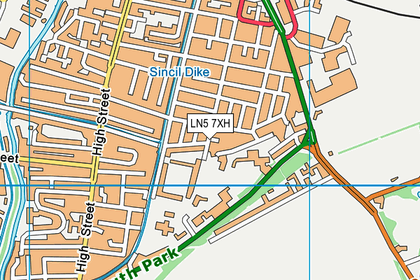 LN5 7XH map - OS VectorMap District (Ordnance Survey) LN5 7XH map - OS VectorMap District (Ordnance Survey)