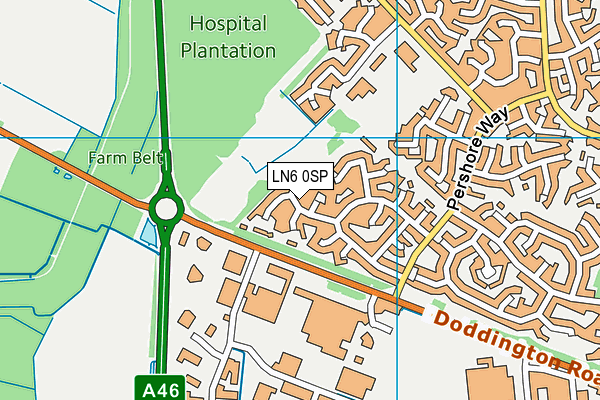 LN6 0SP map - OS VectorMap District (Ordnance Survey) LN6 0SP map - OS VectorMap District (Ordnance Survey)