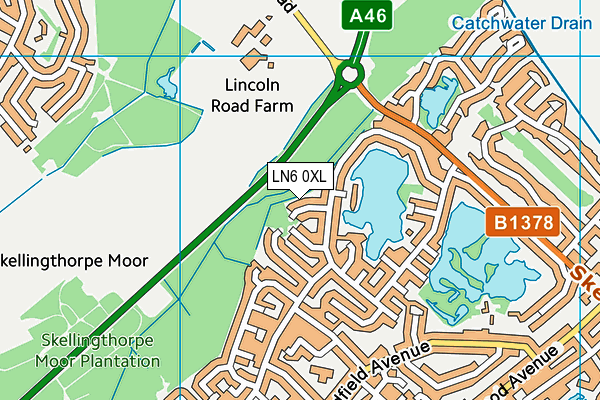 LN6 0XL map - OS VectorMap District (Ordnance Survey) LN6 0XL map - OS VectorMap District (Ordnance Survey)