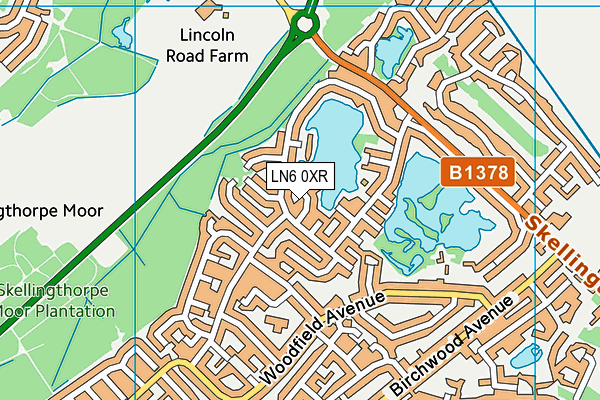 LN6 0XR map - OS VectorMap District (Ordnance Survey) LN6 0XR map - OS VectorMap District (Ordnance Survey)