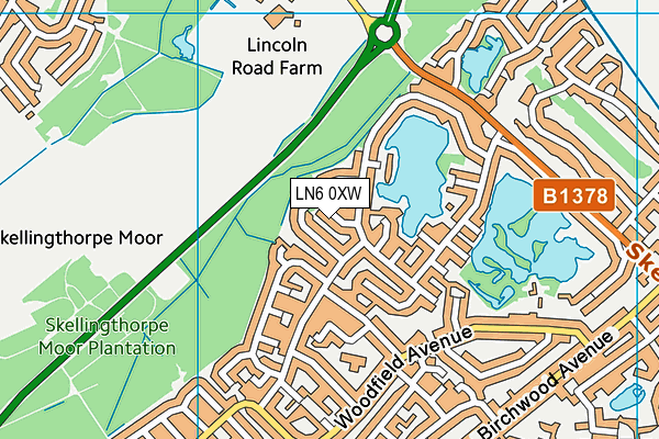 LN6 0XW map - OS VectorMap District (Ordnance Survey) LN6 0XW map - OS VectorMap District (Ordnance Survey)