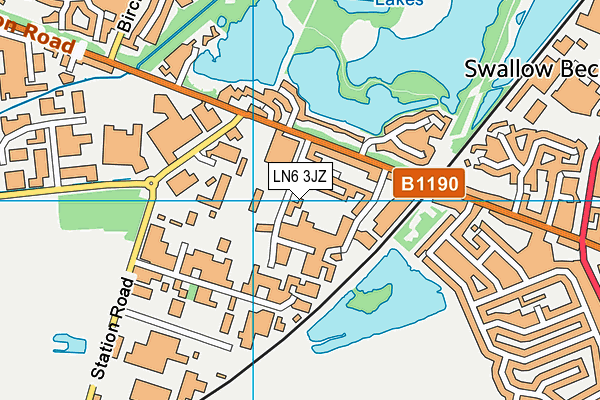 LN6 3JZ map - OS VectorMap District (Ordnance Survey) LN6 3JZ map - OS VectorMap District (Ordnance Survey)
