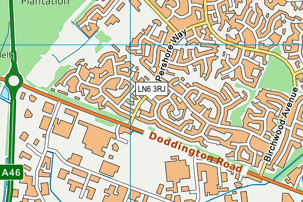 LN6 3RJ map - OS VectorMap District (Ordnance Survey) LN6 3RJ map - OS VectorMap District (Ordnance Survey)