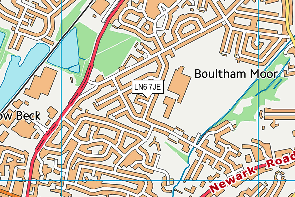 LN6 7JE map - OS VectorMap District (Ordnance Survey)