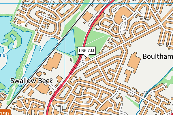 LN6 7JJ map - OS VectorMap District (Ordnance Survey) LN6 7JJ map - OS VectorMap District (Ordnance Survey)