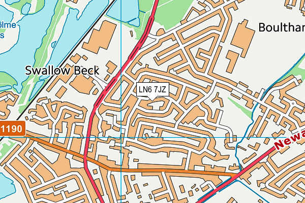 LN6 7JZ map - OS VectorMap District (Ordnance Survey) LN6 7JZ map - OS VectorMap District (Ordnance Survey)