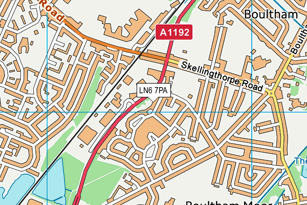 LN6 7PA map - OS VectorMap District (Ordnance Survey) LN6 7PA map - OS VectorMap District (Ordnance Survey)