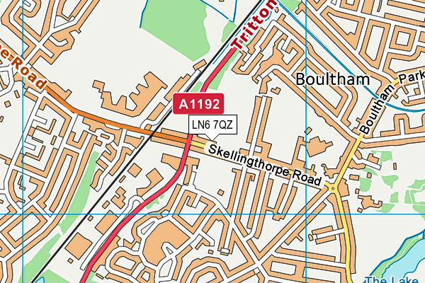 LN6 7QZ map - OS VectorMap District (Ordnance Survey) LN6 7QZ map - OS VectorMap District (Ordnance Survey)