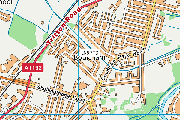 LN6 7TD map - OS VectorMap District (Ordnance Survey) LN6 7TD map - OS VectorMap District (Ordnance Survey)