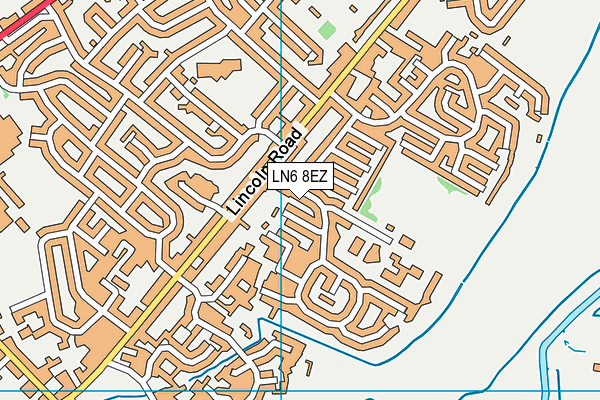 LN6 8EZ map - OS VectorMap District (Ordnance Survey)