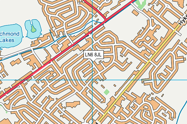 LN6 8JL map - OS VectorMap District (Ordnance Survey) LN6 8JL map - OS VectorMap District (Ordnance Survey)
