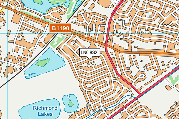 LN6 8SX map - OS VectorMap District (Ordnance Survey) LN6 8SX map - OS VectorMap District (Ordnance Survey)