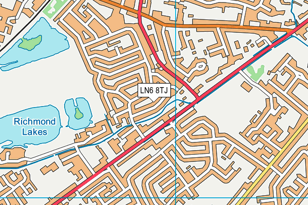 LN6 8TJ map - OS VectorMap District (Ordnance Survey) LN6 8TJ map - OS VectorMap District (Ordnance Survey)