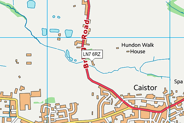 LN7 6RZ map - OS VectorMap District (Ordnance Survey)