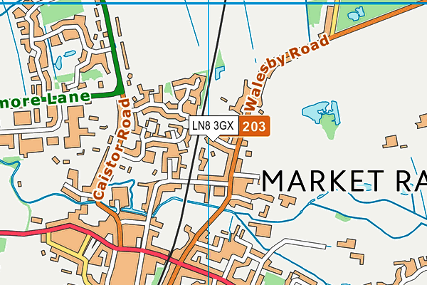 LN8 3GX map - OS VectorMap District (Ordnance Survey) LN8 3GX map - OS VectorMap District (Ordnance Survey)