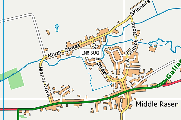 LN8 3UQ map - OS VectorMap District (Ordnance Survey)
