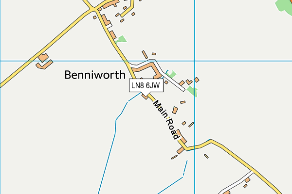LN8 6JW map - OS VectorMap District (Ordnance Survey)