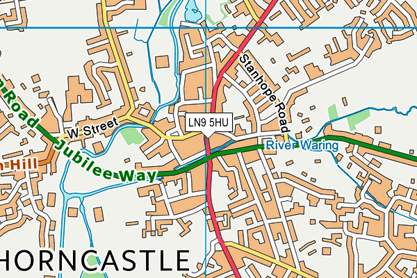 LN9 5HU map - OS VectorMap District (Ordnance Survey)