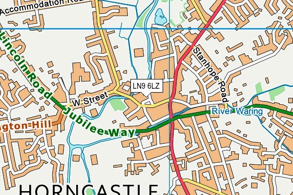 LN9 6LZ map - OS VectorMap District (Ordnance Survey)