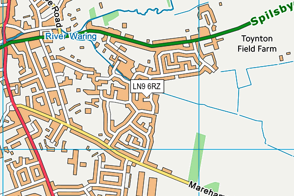 LN9 6RZ map - OS VectorMap District (Ordnance Survey) LN9 6RZ map - OS VectorMap District (Ordnance Survey)