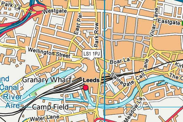 LS1 1PJ map - OS VectorMap District (Ordnance Survey)