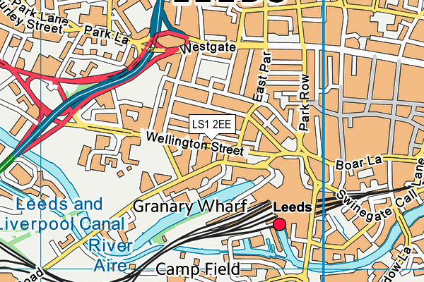 LS1 2EE map - OS VectorMap District (Ordnance Survey) LS1 2EE map - OS VectorMap District (Ordnance Survey)
