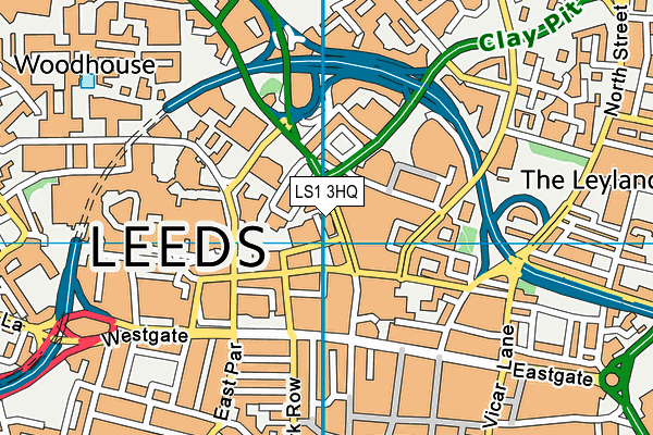 LS1 3HQ map - OS VectorMap District (Ordnance Survey)