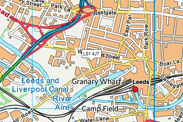 LS1 4JT map - OS VectorMap District (Ordnance Survey) LS1 4JT map - OS VectorMap District (Ordnance Survey)