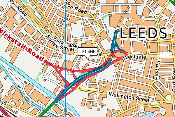 LS1 4NE map - OS VectorMap District (Ordnance Survey) LS1 4NE map - OS VectorMap District (Ordnance Survey)