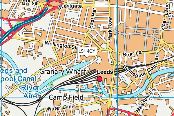 LS1 4QY map - OS VectorMap District (Ordnance Survey)