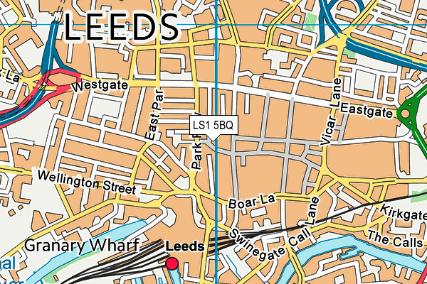 LS1 5BQ map - OS VectorMap District (Ordnance Survey) LS1 5BQ map - OS VectorMap District (Ordnance Survey)