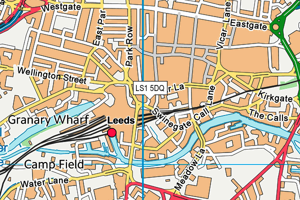 LS1 5DQ map - OS VectorMap District (Ordnance Survey) LS1 5DQ map - OS VectorMap District (Ordnance Survey)