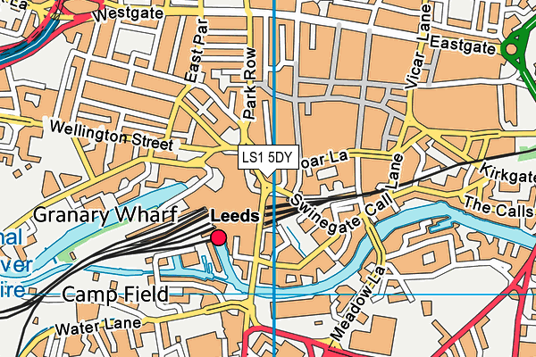 LS1 5DY map - OS VectorMap District (Ordnance Survey) LS1 5DY map - OS VectorMap District (Ordnance Survey)