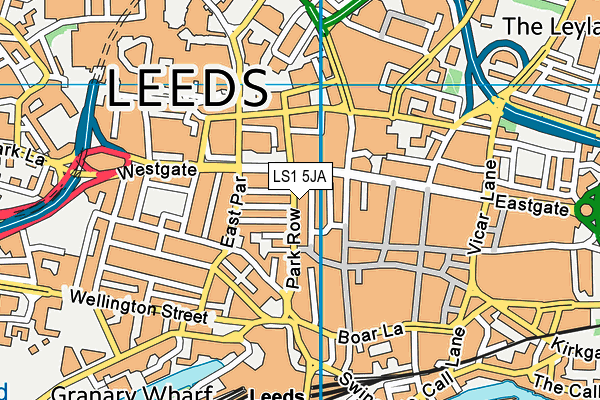 LS1 5JA map - OS VectorMap District (Ordnance Survey)