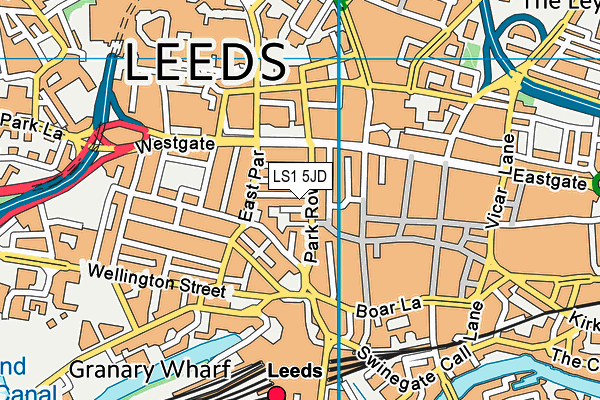 LS1 5JD map - OS VectorMap District (Ordnance Survey)