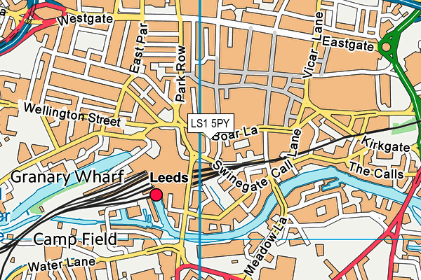 LS1 5PY map - OS VectorMap District (Ordnance Survey) LS1 5PY map - OS VectorMap District (Ordnance Survey)