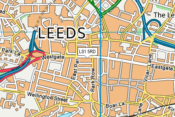 LS1 5RD map - OS VectorMap District (Ordnance Survey) LS1 5RD map - OS VectorMap District (Ordnance Survey)