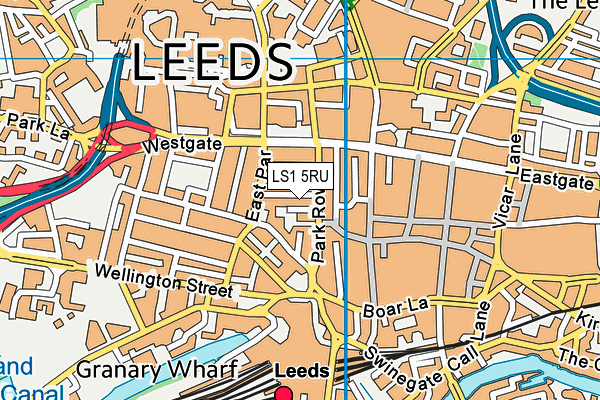 LS1 5RU map - OS VectorMap District (Ordnance Survey) LS1 5RU map - OS VectorMap District (Ordnance Survey)