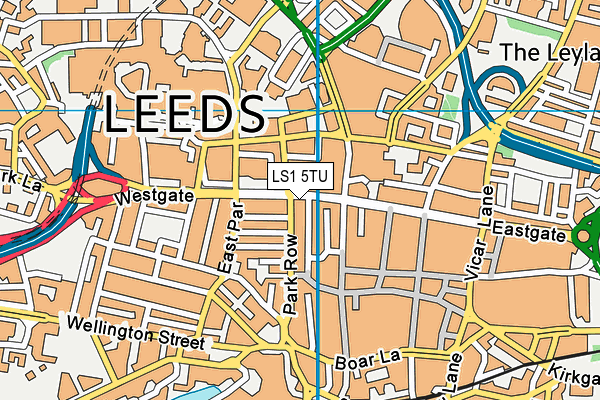 LS1 5TU map - OS VectorMap District (Ordnance Survey) LS1 5TU map - OS VectorMap District (Ordnance Survey)
