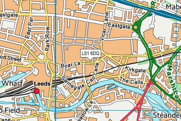 LS1 6DQ map - OS VectorMap District (Ordnance Survey) LS1 6DQ map - OS VectorMap District (Ordnance Survey)