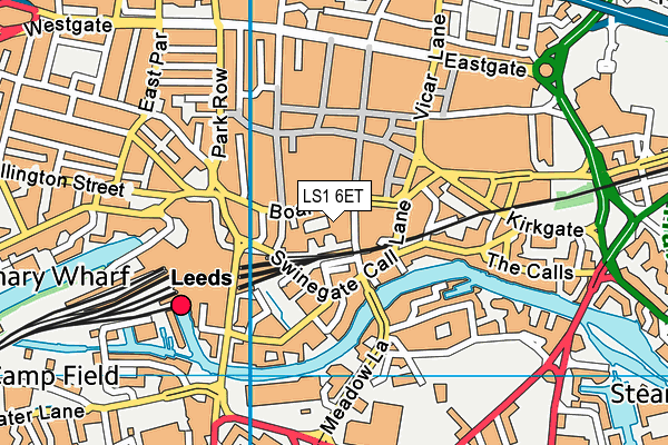 LS1 6ET map - OS VectorMap District (Ordnance Survey) LS1 6ET map - OS VectorMap District (Ordnance Survey)